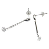 Pt900 プラチナ ダイヤ1.12ct ピアス レディース 【中古】